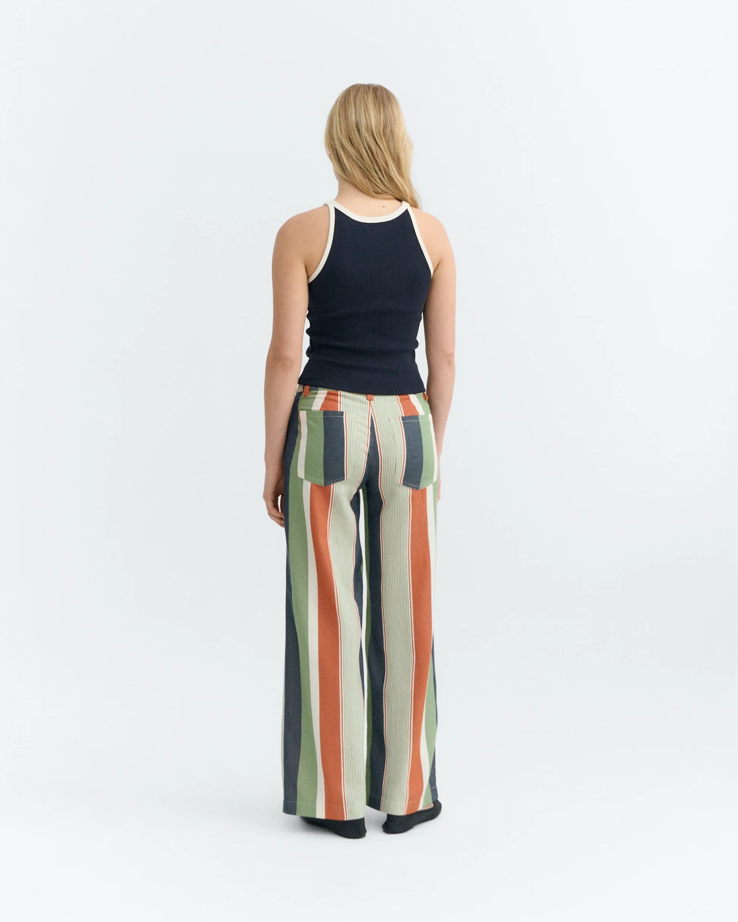 Harriet Top Contrast - Navy Pannacotta