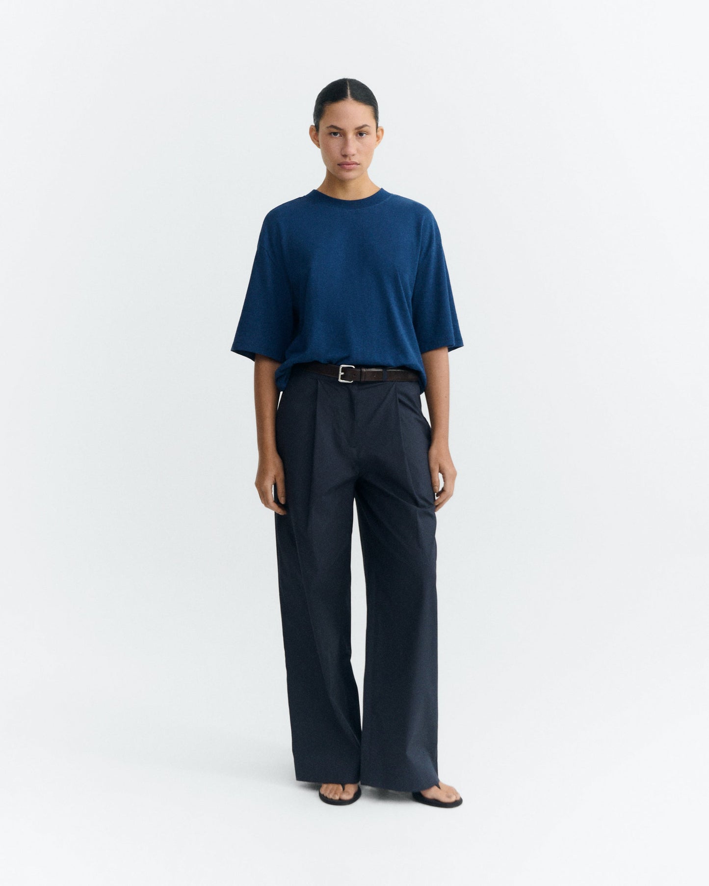 LAST ONE IN M - Lena Oversized T-shirt - Blue Hemp