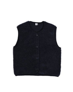 LAST ONE in XL - Tyb Light Wool Bodywarmer - Deep Black