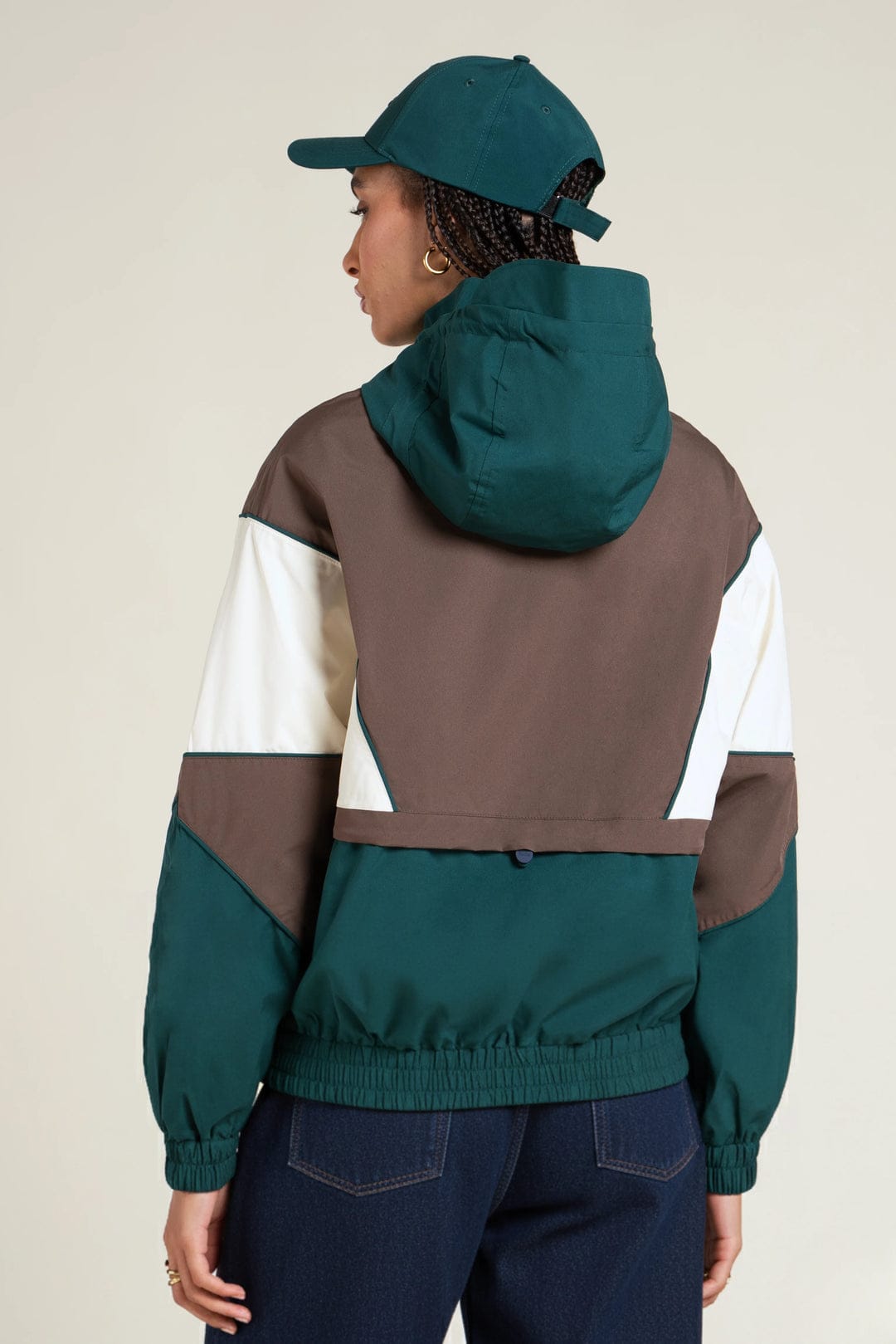 LAST ONE in M - Saint-Martin Jacket Tricolor - Sapin/Chocolat