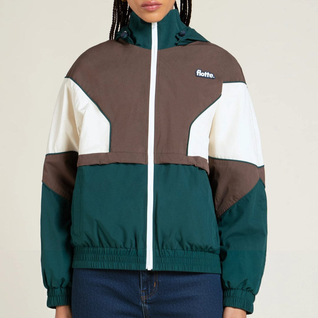 LAST ONE in M - Saint-Martin Jacket Tricolor - Sapin/Chocolat