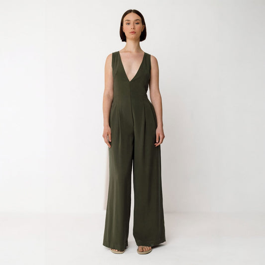 Andrea Jumpsuit - Bottle Green