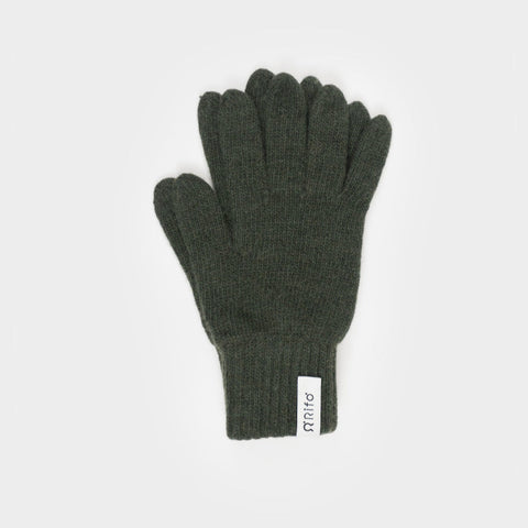 Recycled Cashmere Gloves Anita - Forest Green