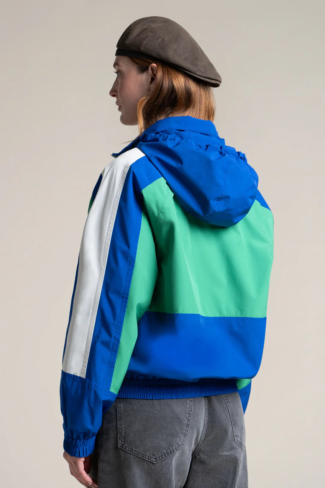Abbesses Oversized Anorak Tricolor - Bleu Roi