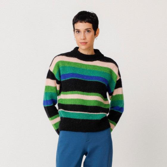 Aitza Alpaca Jumper - Striped