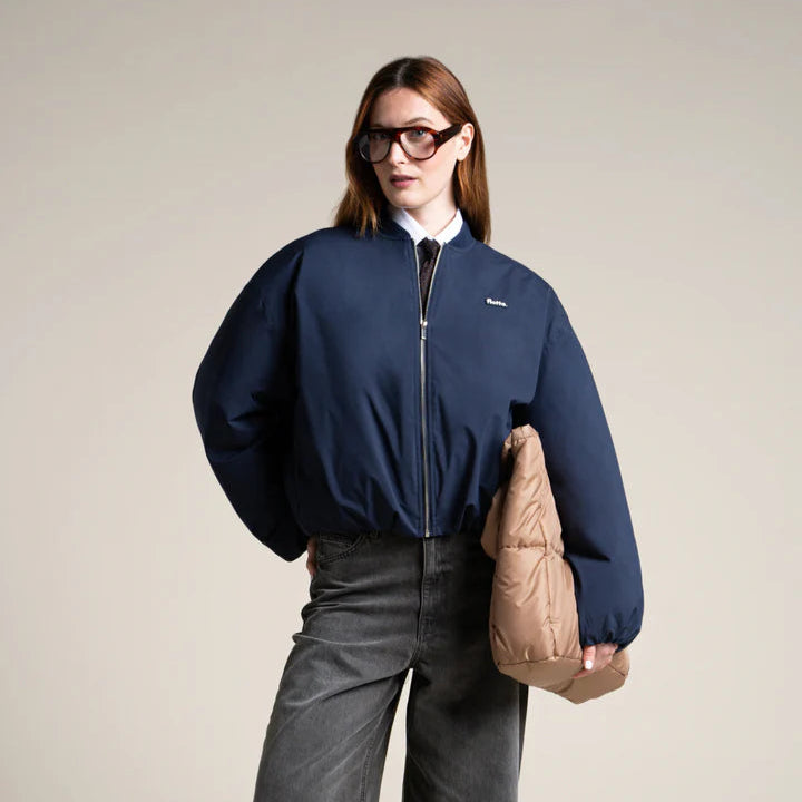 Alesia Oversized Bomber - Indigo