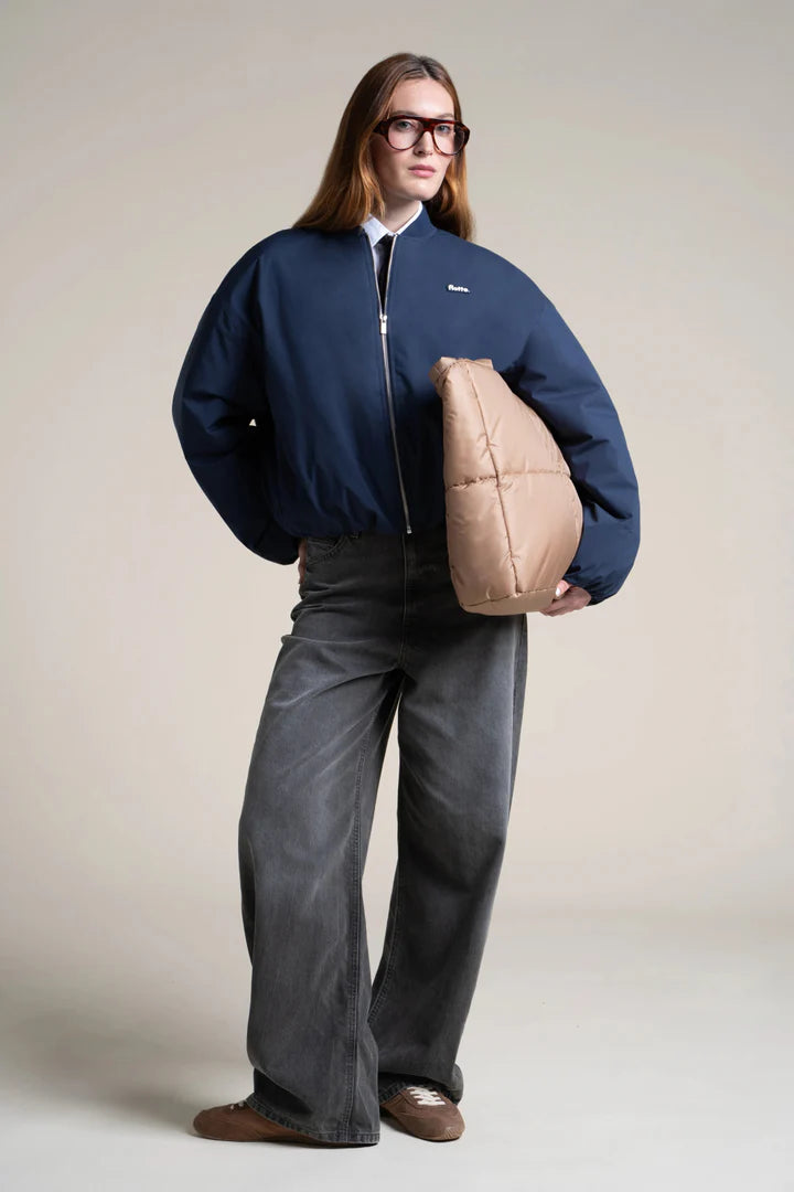 Alesia Oversized Bomber - Indigo
