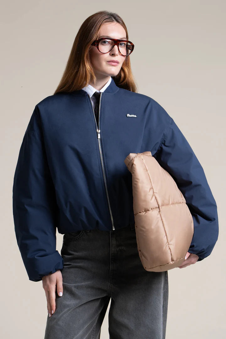 Alesia Oversized Bomber - Indigo