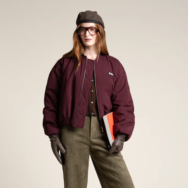 Alesia Oversized Bomber - Prune