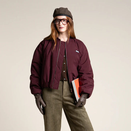 Alesia Oversized Bomber - Prune