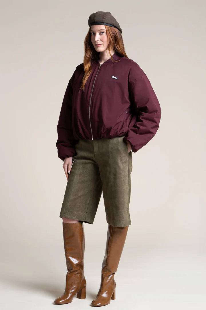Alesia Oversized Bomber - Prune