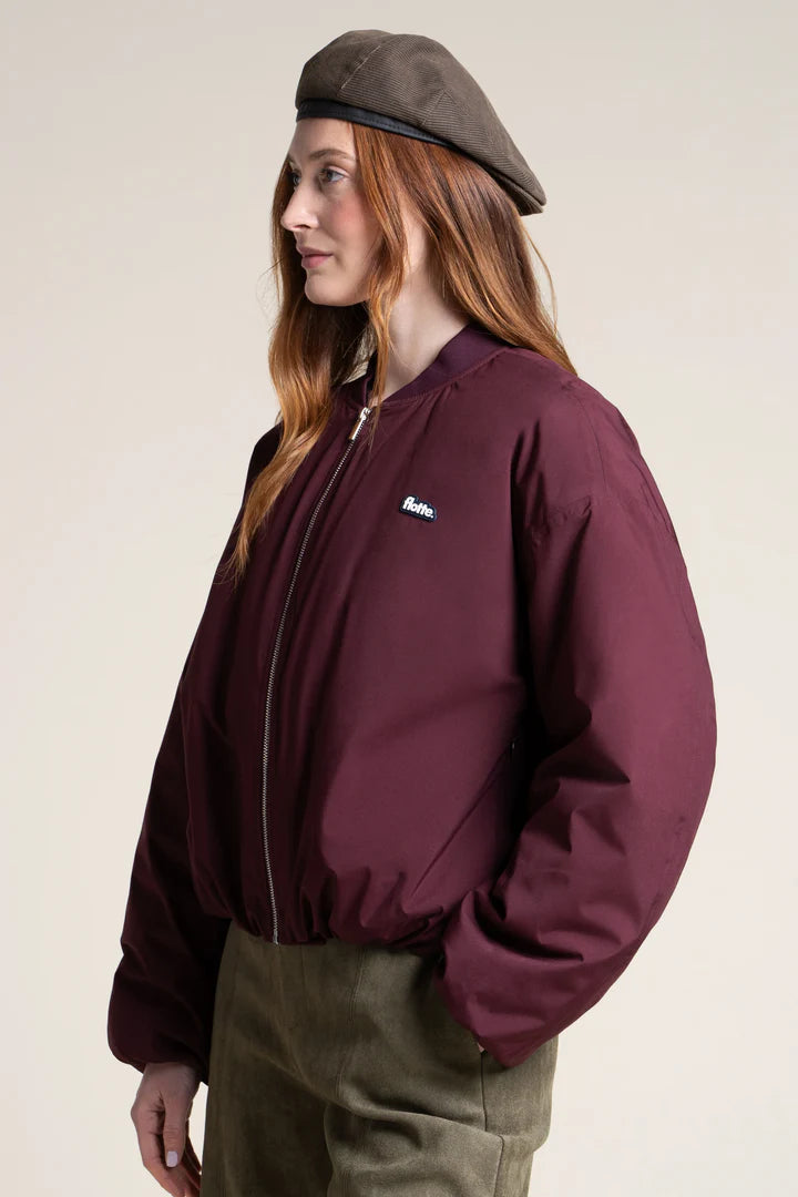 Alesia Oversized Bomber - Prune
