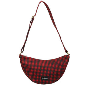 Hindbag Andrea Half Moon Bag - Pied De Poule Terracotta