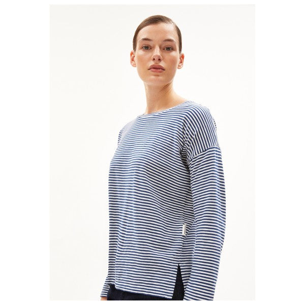 Xianaa Striped Longsleeve - Faded Indigo/Oatmilk