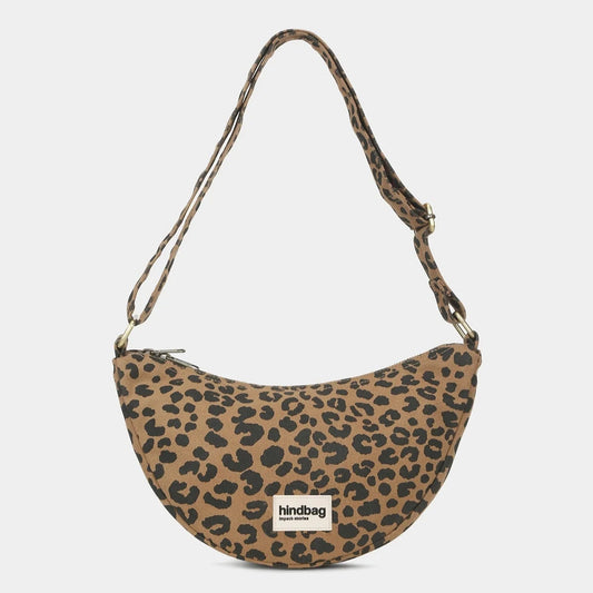 Hindbag Andrea Half Moon Bag - Leopard Cinnamon