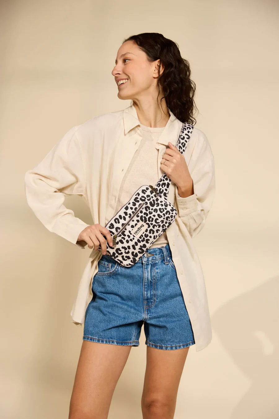 Harry Banana Bag - Leopard Ecru