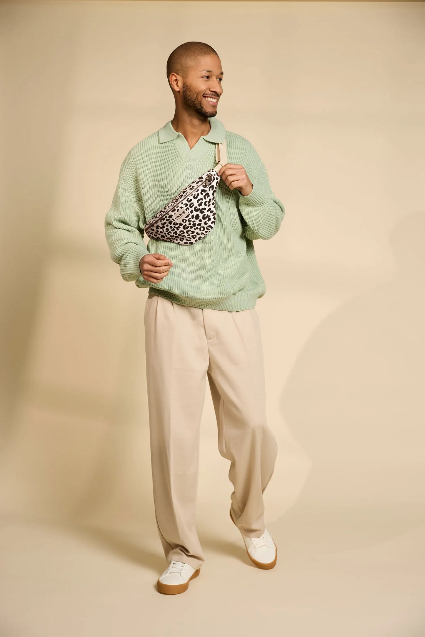 Hindbag Olivia Banana bag - Leopard Beige