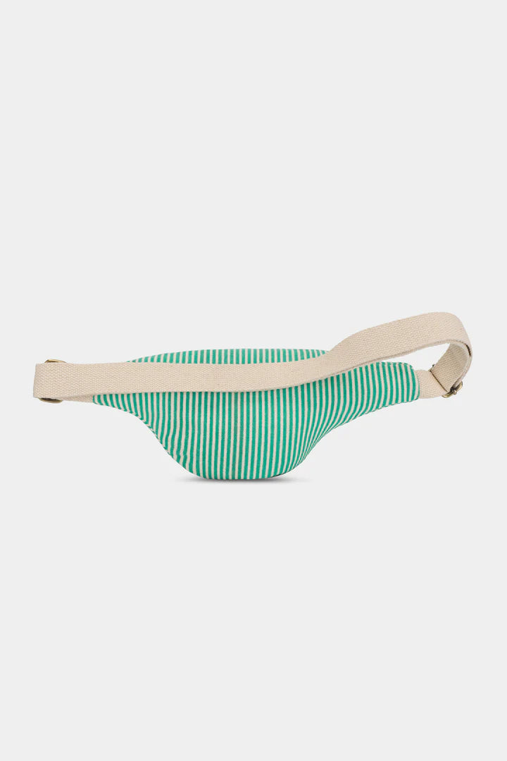 Olivia Banana bag - Thin Stripes Green