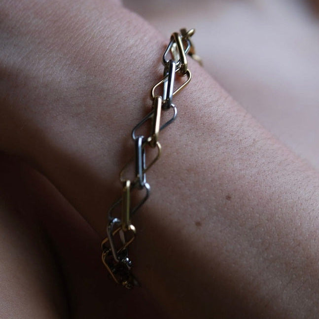 Duo Linked Bracelet - Silver/Gold