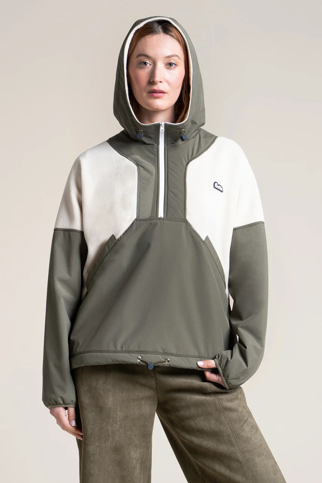 Bel-Air Fleece Sweatshirt / Anorak - Kaki Coquille