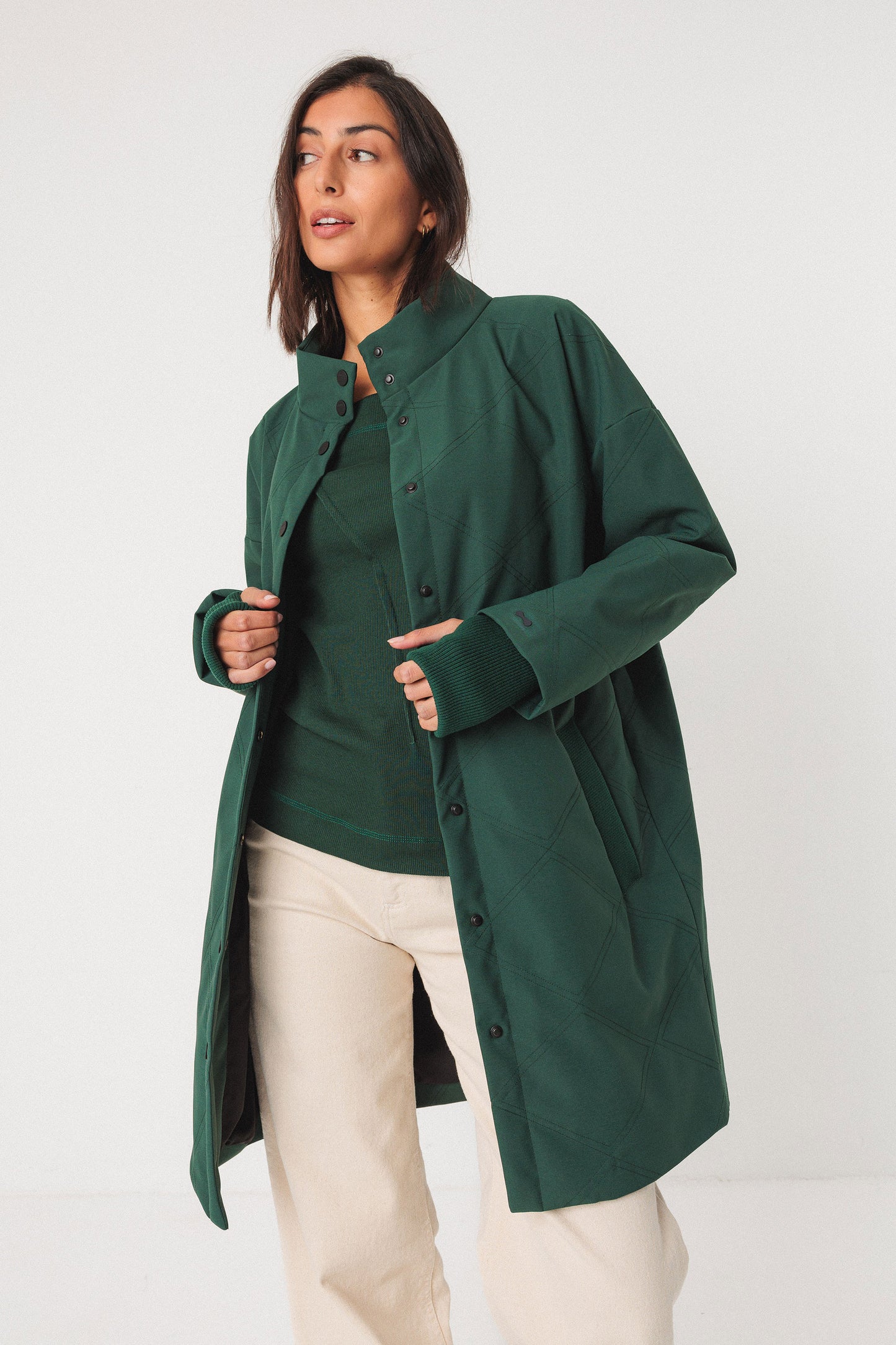 Brigita Coat - Dark Green