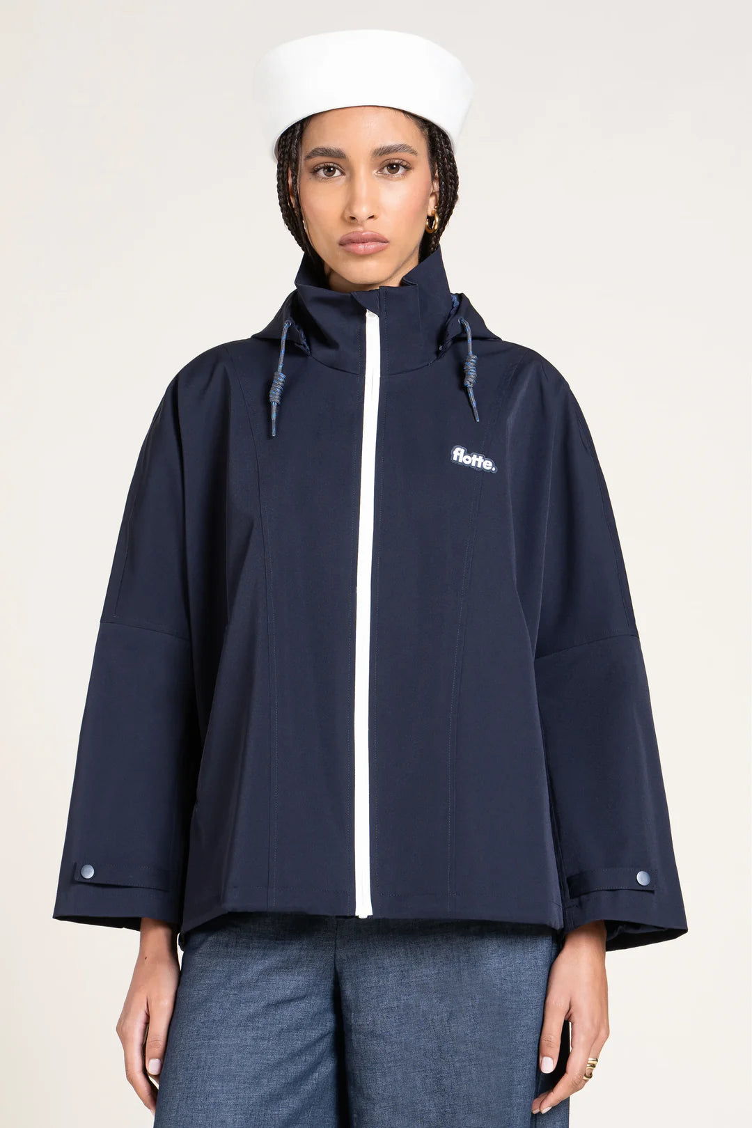 Lourmel Waterproof Short Cape Jacket - Indigo