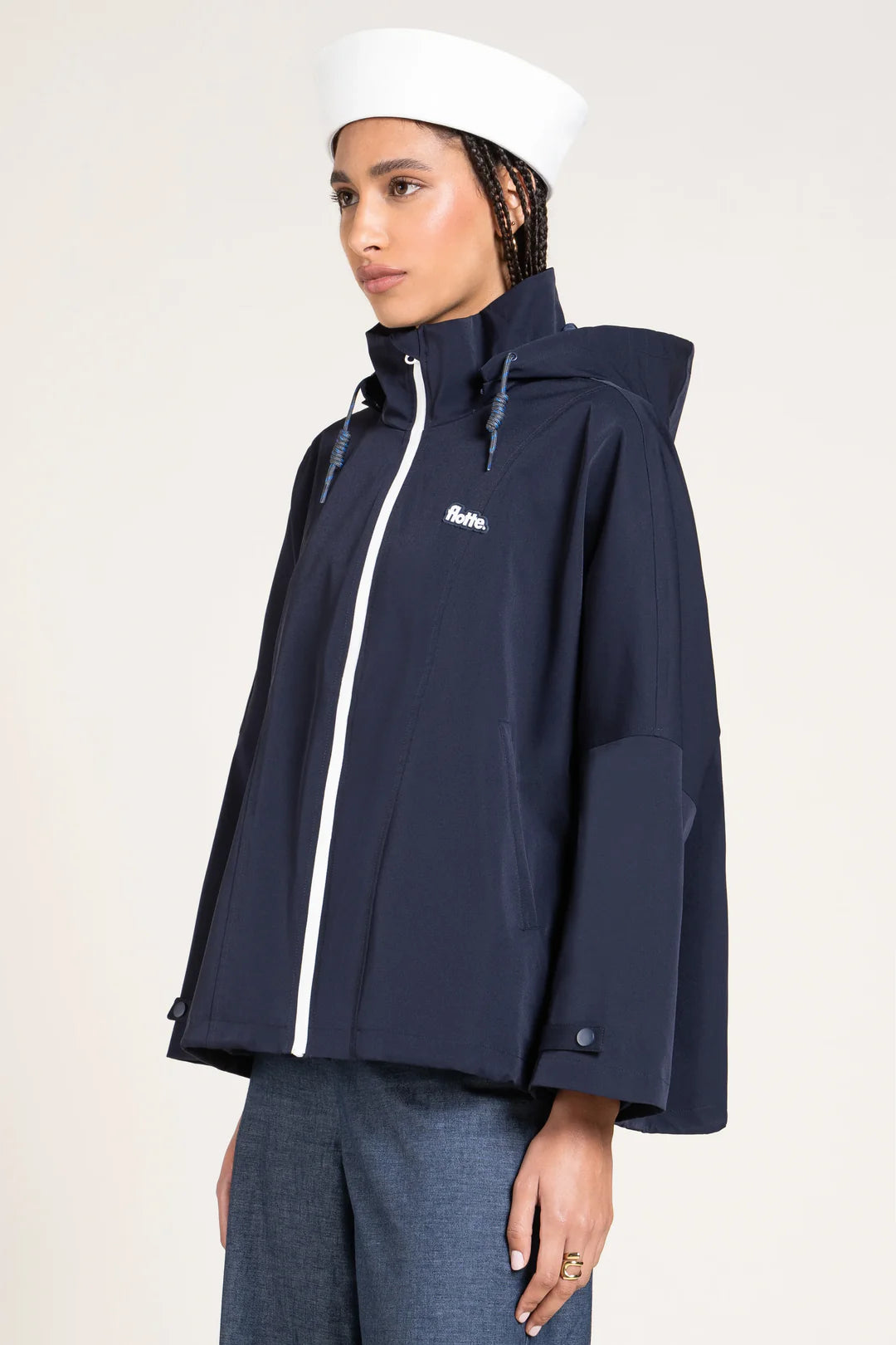 Lourmel Waterproof Short Cape Jacket - Indigo