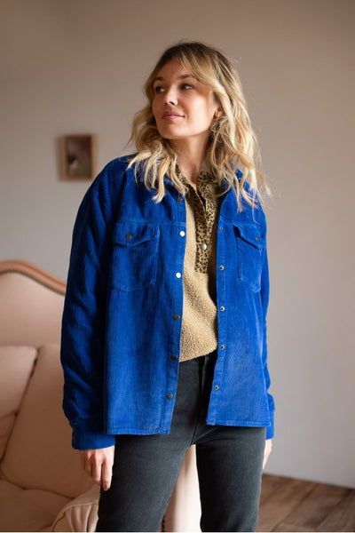 Amanda Corduroy Shirt - Royal Blue