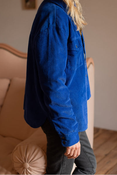 Amanda Corduroy Shirt - Royal Blue