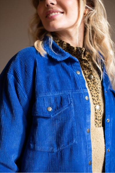 Amanda Corduroy Shirt - Royal Blue