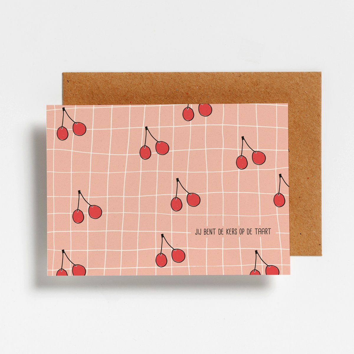 Postcard - Kers op de taart