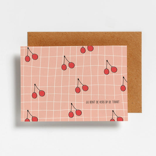 Postcard - Kers op de taart