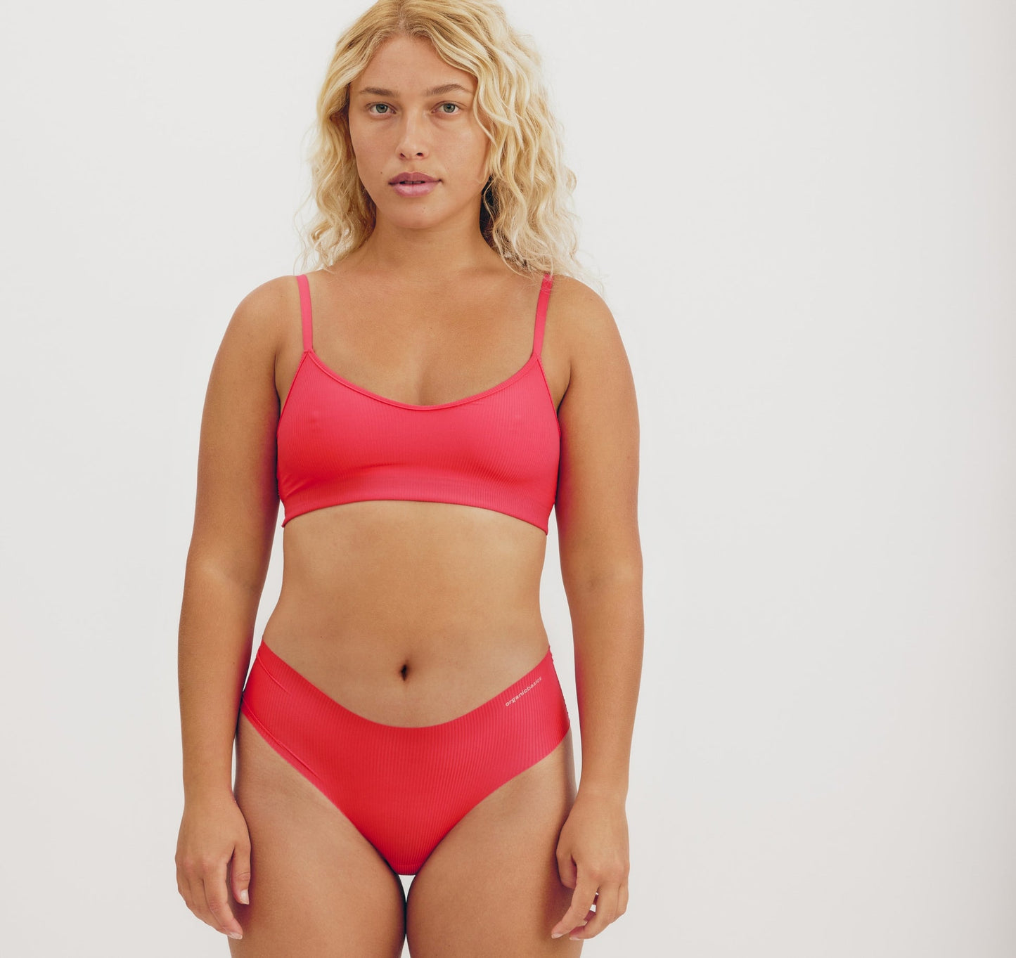Organic Basics Naked Rib Hipster - Strawberry