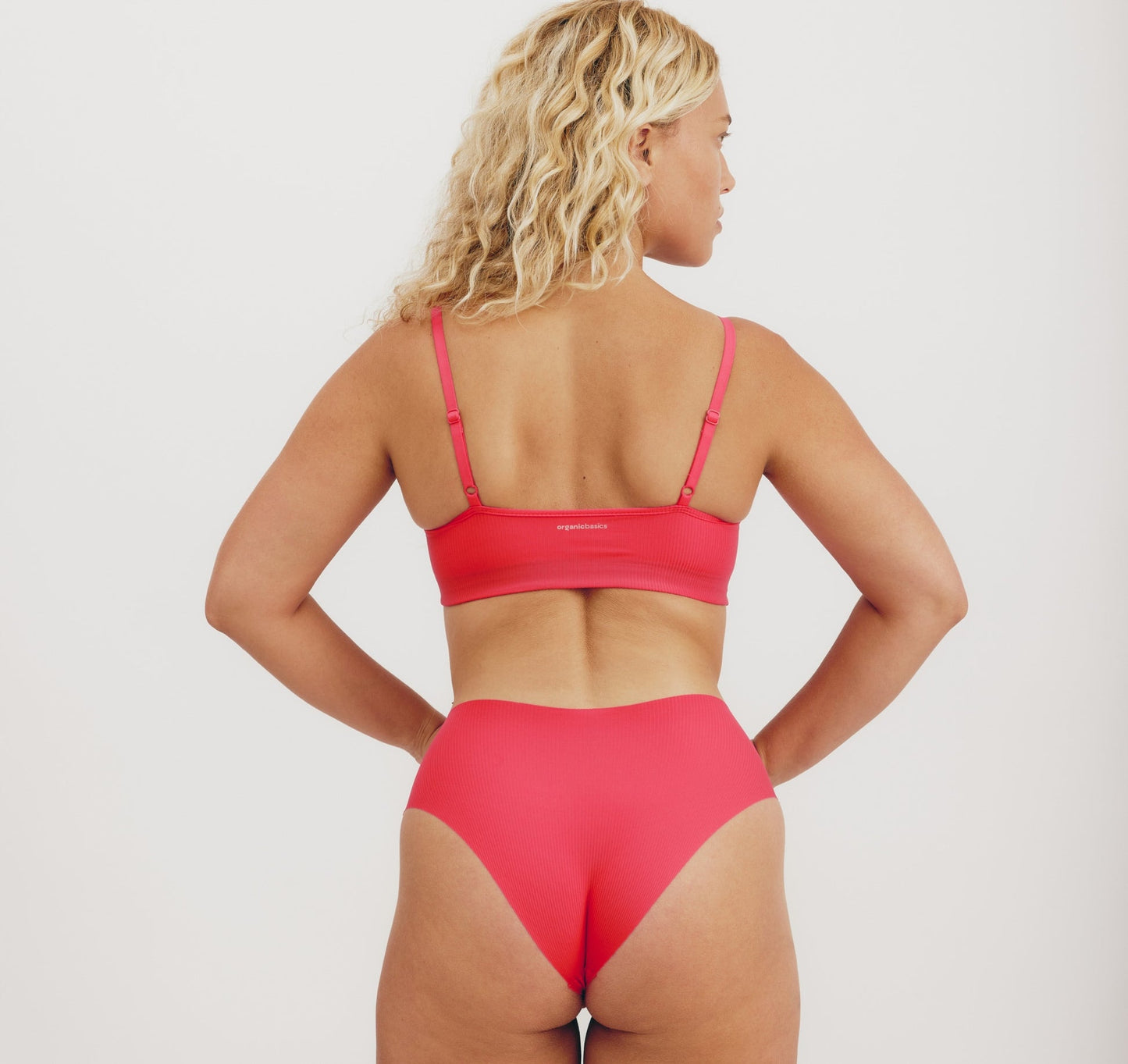 Organic Basics Naked Rib Hipster - Strawberry