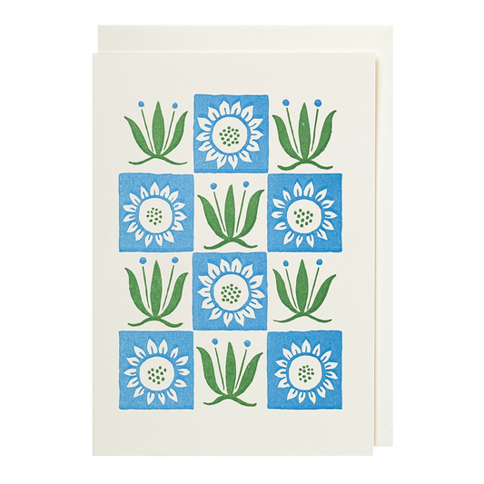 Archivist Gallery Notelet - Floral Square Pattern