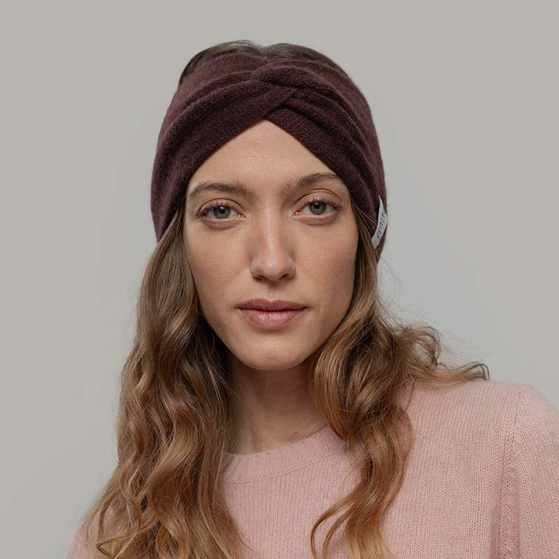 Rifo Recycled Cashmere Nadia Headband - Coffee Brown