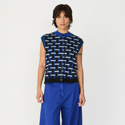 Gamitza Sleeveless Sweater - Blues