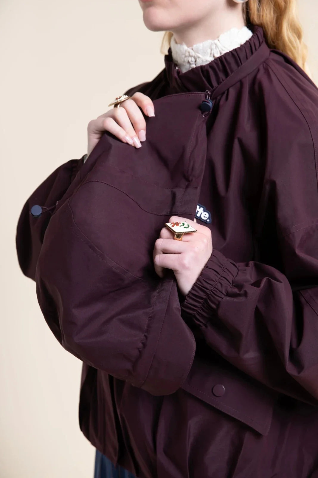 Garance Waterproof Blouson - Cassis
