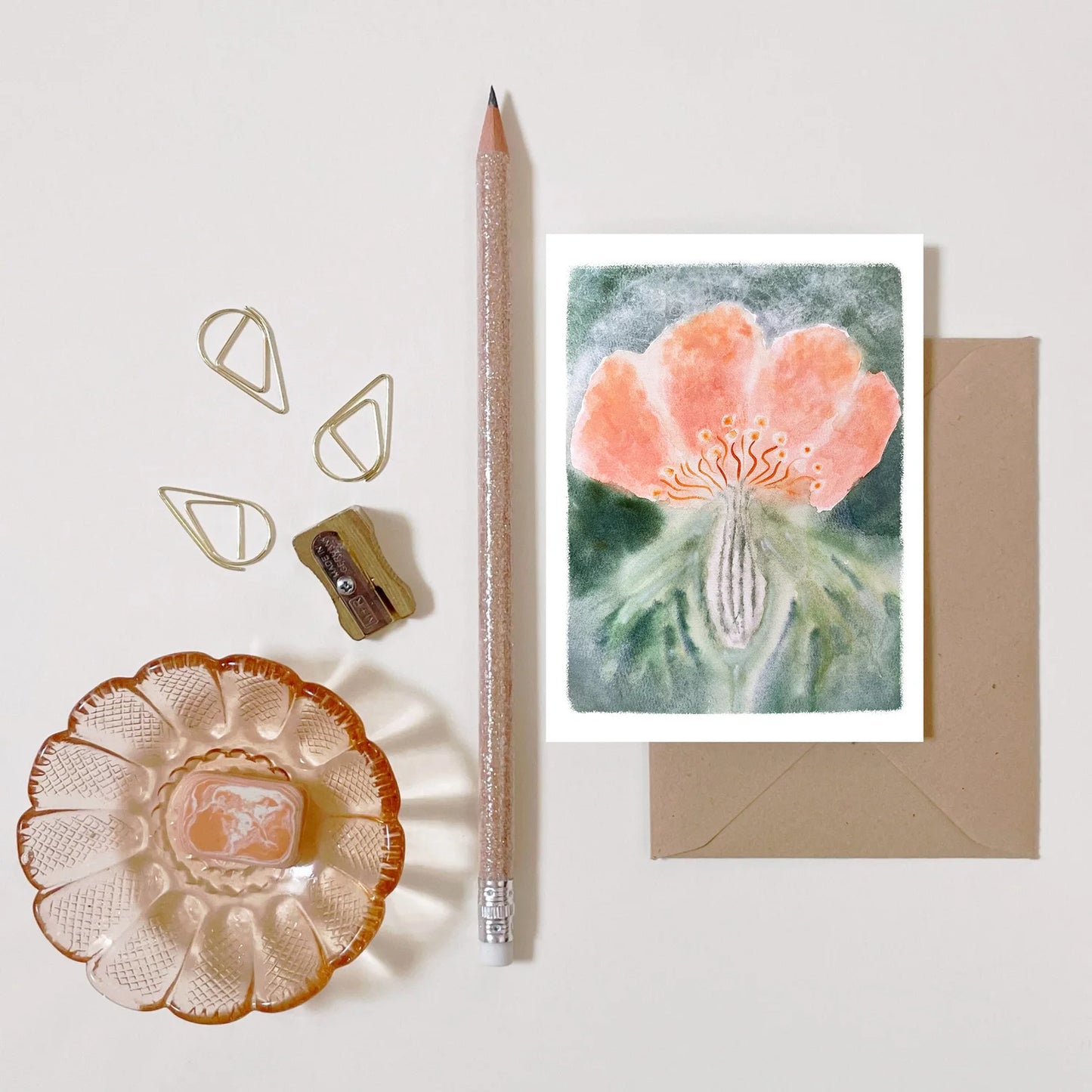 Mini Greeting Card - Dogrose bud