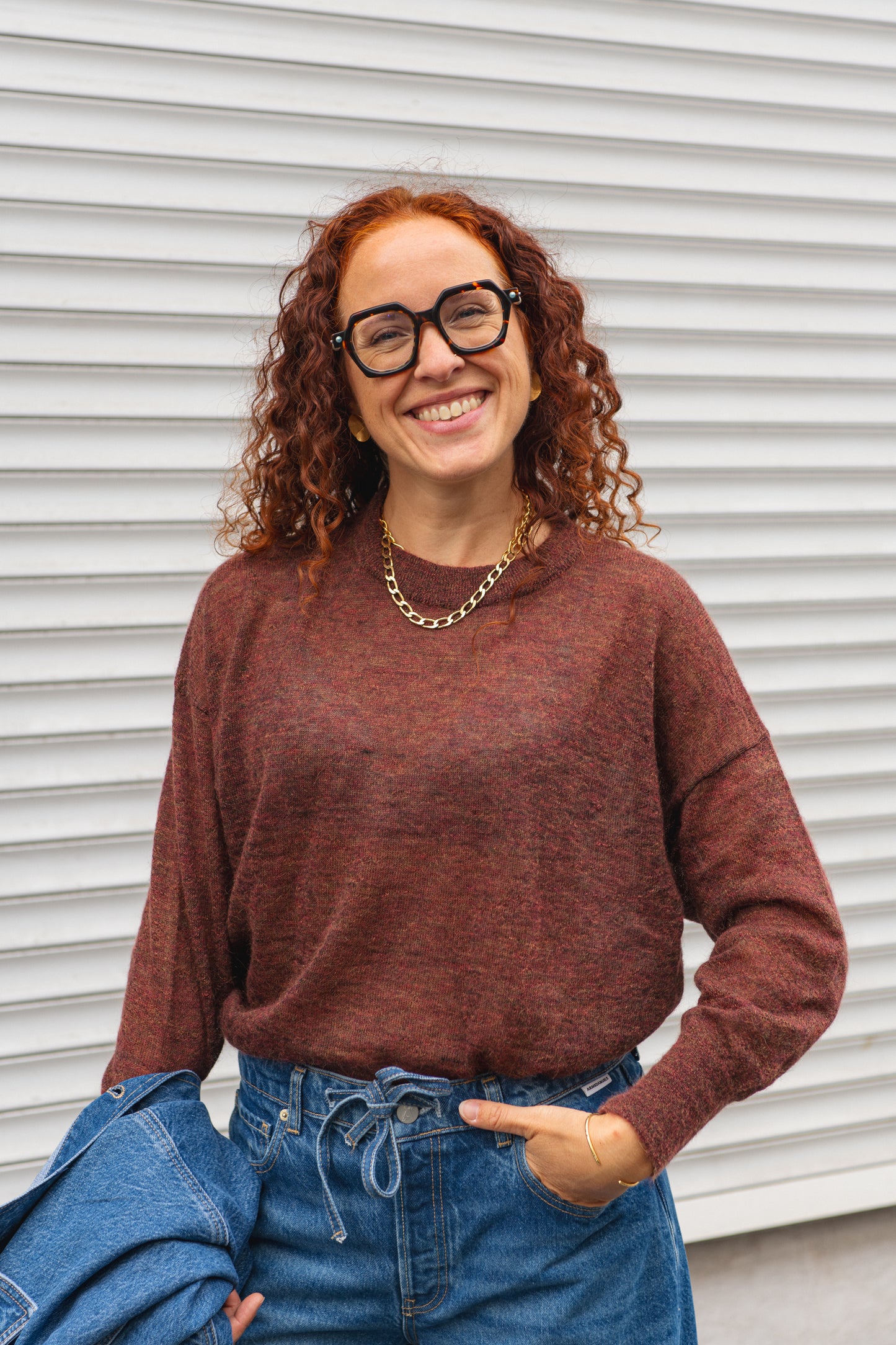 LAST ONE in S - Gero Sweater - Red Clay Melange