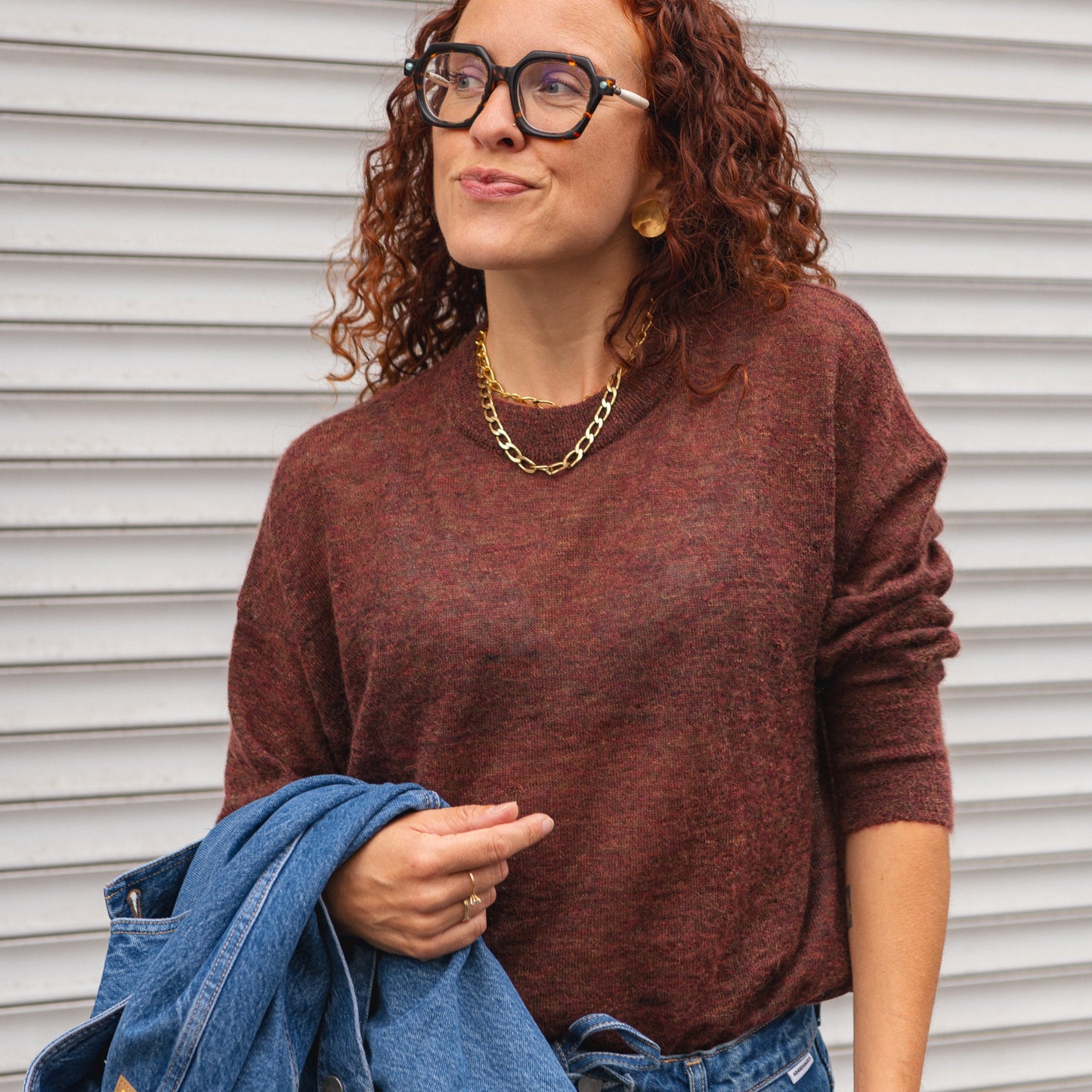 LAST ONE in S - Gero Sweater - Red Clay Melange