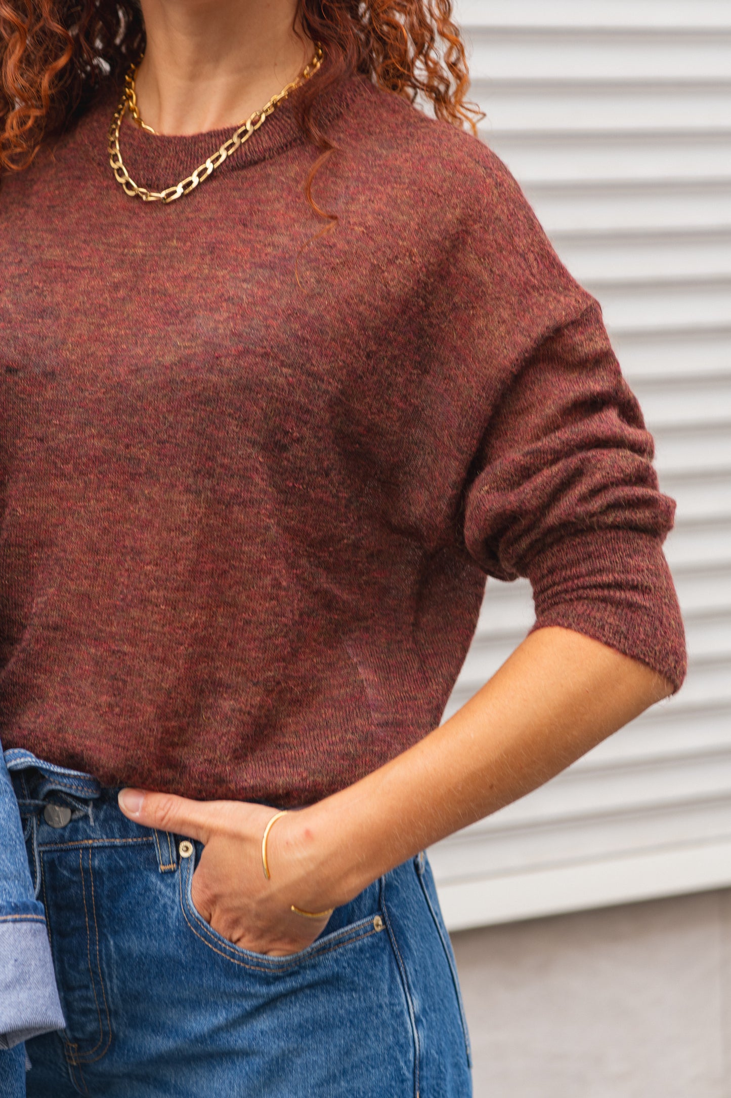 LAST ONE in S - Gero Sweater - Red Clay Melange