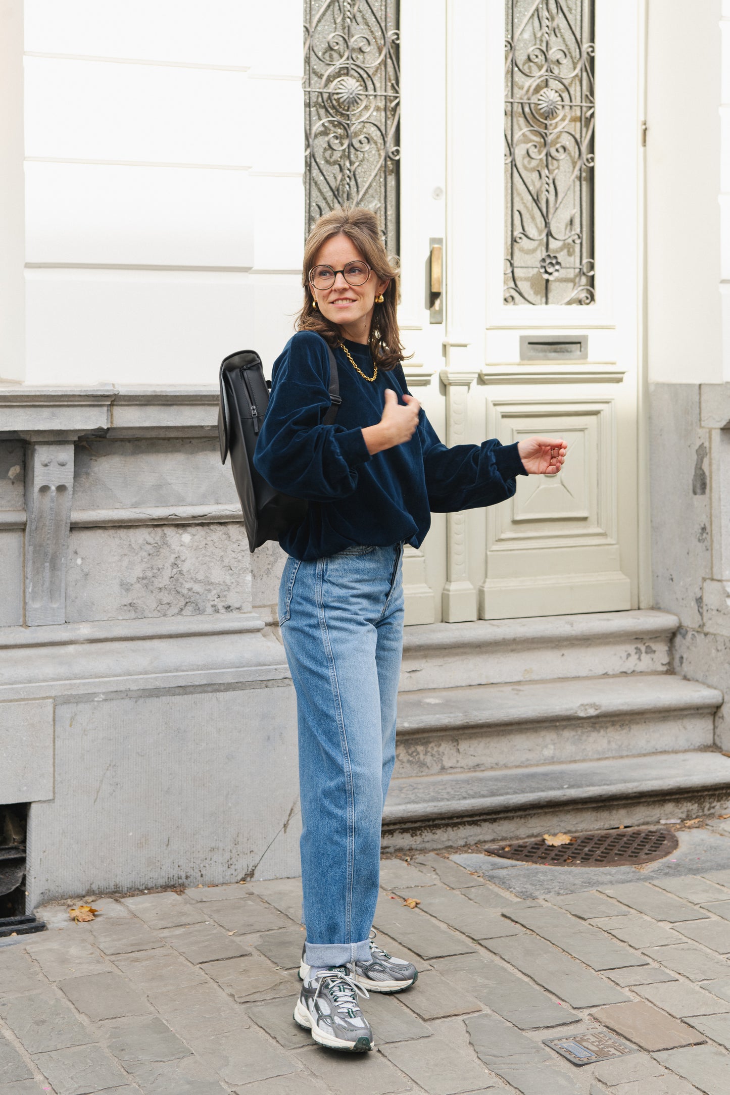 LAST ONE in L - Jane Sweater - Marine