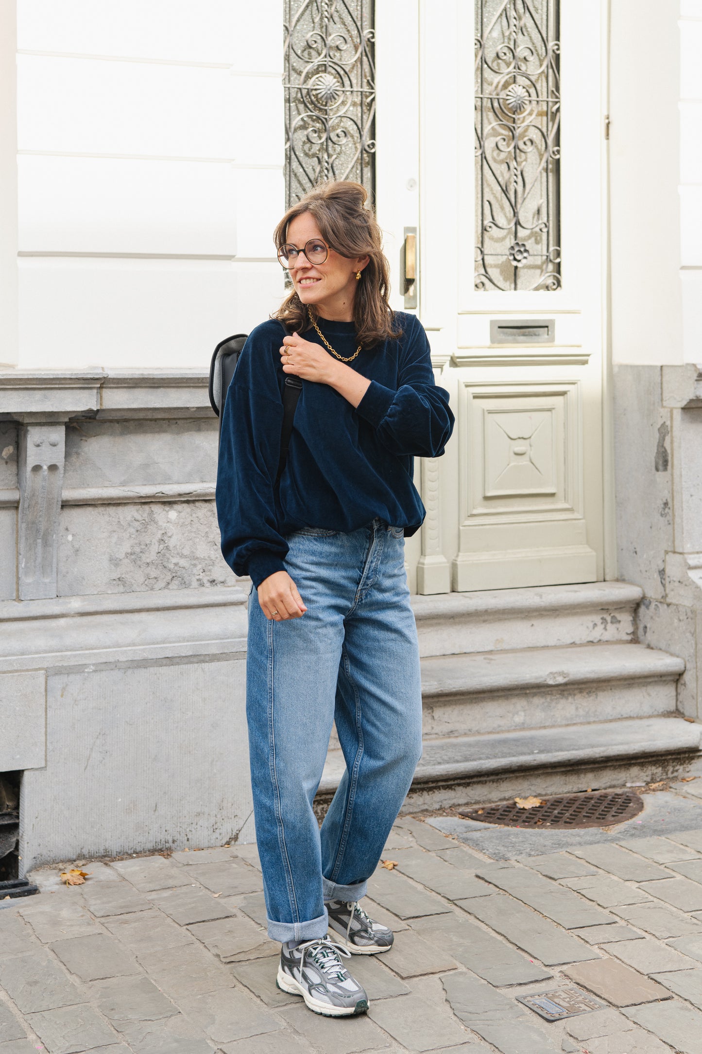 LAST ONE in L - Jane Sweater - Marine