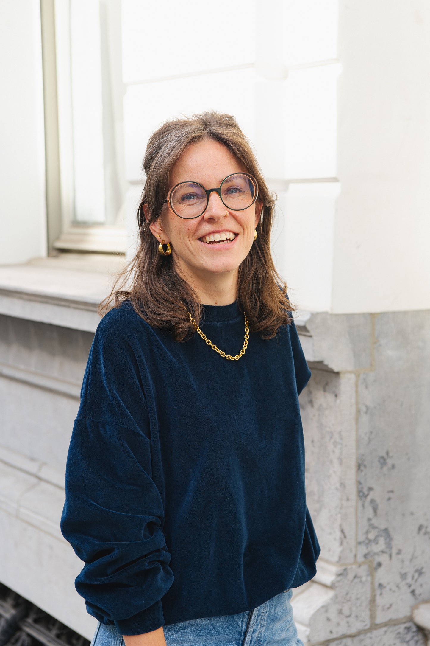 LAST ONE in L - Jane Sweater - Marine