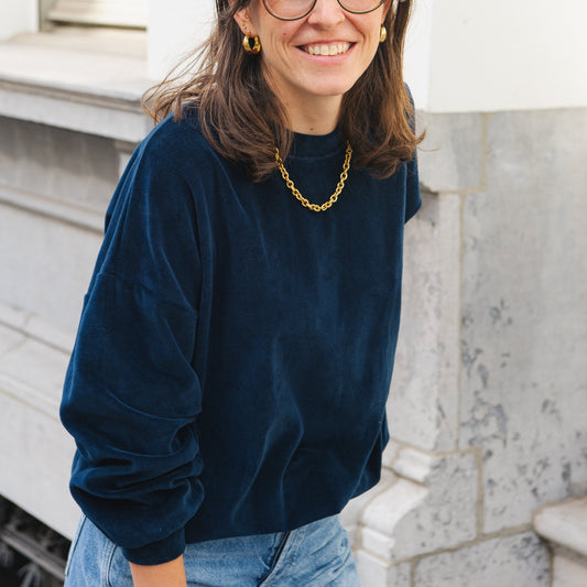 LAST ONE in L - Jane Sweater - Marine