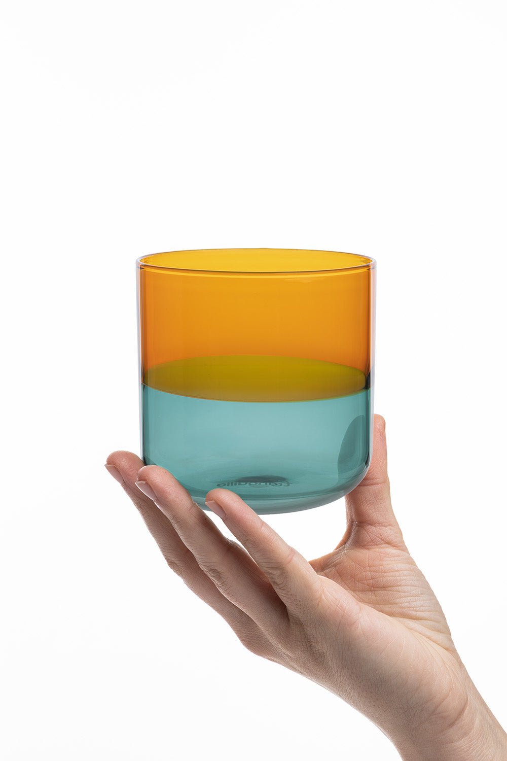 Glass RAINBOW - Green/Orange