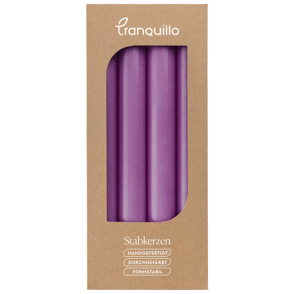 Taper Candles Glumi Set/4 - Violet