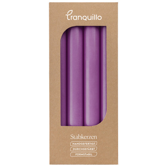 Taper Candles Glumi Set/4 - Violet