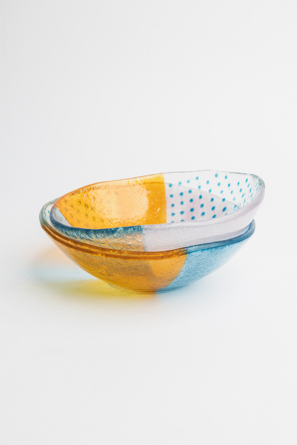 Glass Bowl L Floating Hues - Multicolor